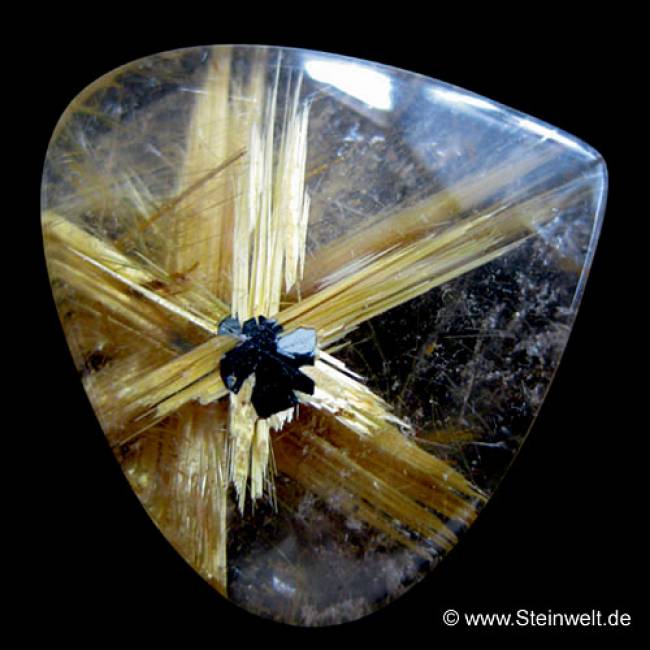 golden rutile quartz star